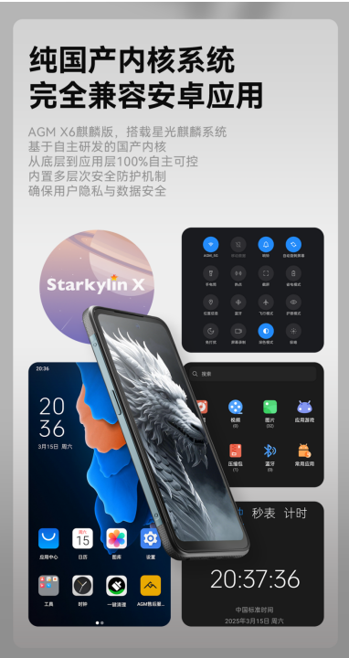 首款纯国产三防手机AGM X6麒麟版上市内外双重安全保障(图1)