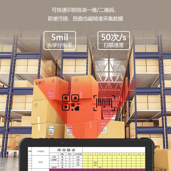 扫码数据采集RFID手持平板终端PDA企业级智能作业中枢盘存体系(图2)